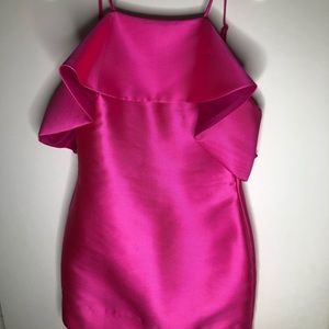 Short pink silky dress